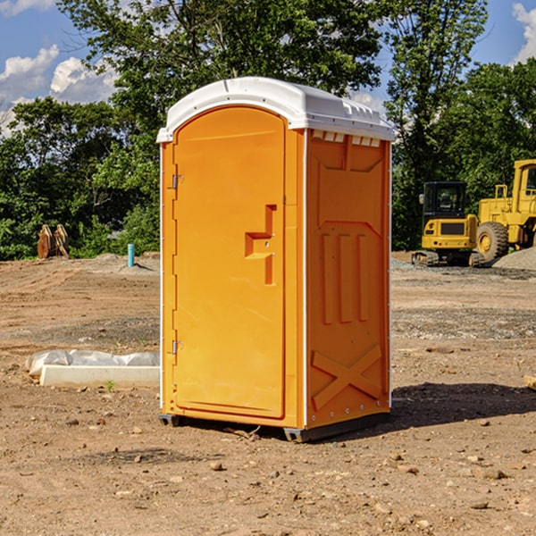 how often are the porta potties cleaned and serviced during a rental period in Ganges